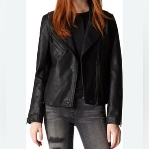 BLANKNYC Onyx Faux Leather Moto Jacket